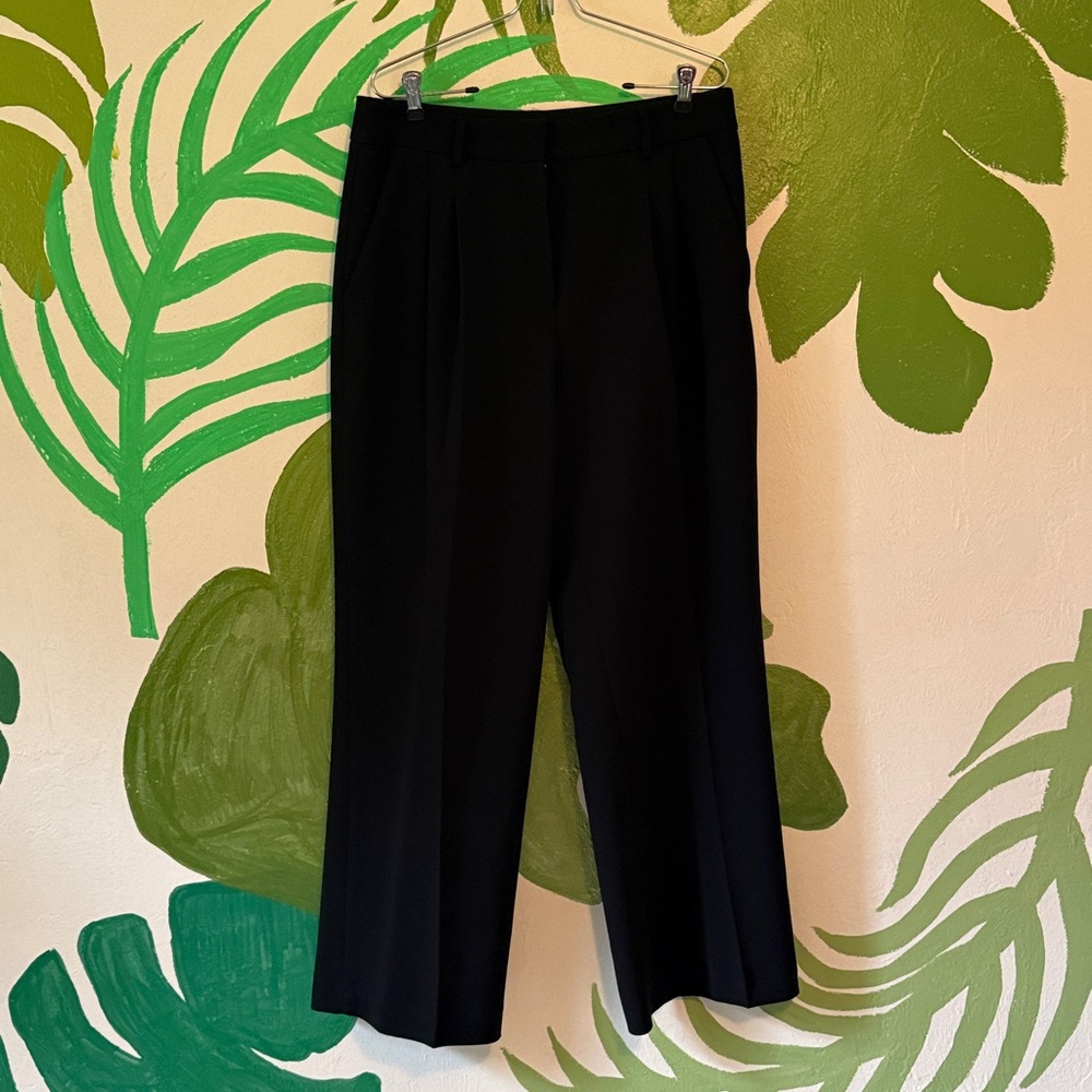 Gianni Bini Black High-Waist Wide-Leg Trousers